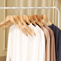 홈앤하우스 홈앤하우스 원목 베이직 논슬립 라운드 옷걸이 상의 걸이 30P, 단품 단품