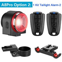 자전거 오토바이 도난방지 경보기 전동 원격 ElecpowA8Pro 알람 미등 USB 충전 IPX65 방수 후미등 브레이크 감지 램프 도난 방지 A8Pro, 2.1 Kit Taillight 2