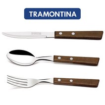 트라몬티나 트레딕셔널 우드핸들 커트러리세트, 나이프 + 스푼 + 포크, 12세트