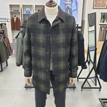 브렌우드 BRCBW22571KHX_코오롱 패션 볼륨 경량 울 혼방 칼라넥 배색 변형 코트