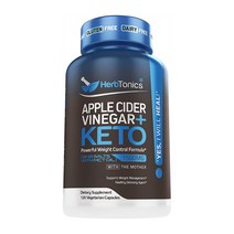 Herbtonics 허브토닉스 애플 사이다 비네거 플러스 케토 1500mg 120정 Apple Cider Vinegar Keto, 1개