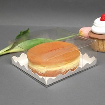 타르트박스 PET 투명(받침포함) 14 x 14 x 6(cm)