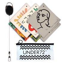 언더72 명화 골프타올 릴와이어 세트 릴1 타올1 지퍼파우치 포장 캐디용품 극세사 골프수건 라운딩 준비물 캐디용품, T07