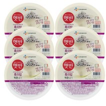 햇반 흑미밥 작은공기, 130g, 6개