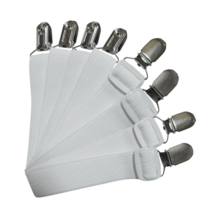 modooliving(무료배송)~~침대 시트 고정 클립 집게 매트리스 패드 온수매트 이불 쿨시트 고정밴드 모음, 침대시트고정스틸+길이조절클립4P(WT)