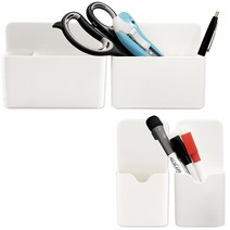 긱보드 마그네틱 다용도 자석 펜홀더 소형 2p + 대형 2p, 화이트 , 1세트