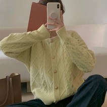 스웨터 여 카디건 상의 패션 양기 니트 코트