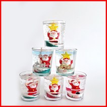 (3온즈 6개만들기) 별산타-크리스마스 양초 젤캔들 키트 만들기(90ml/6), 화이트머스크, 옐로우, 6개