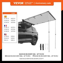 루프탑텐트 차박텐트 지붕텐트 자동차 천막 차량 텐트 액세서리 높이 조절 가능 39 396239 옥스포드 방수 옥상 선샤, 5x6.5Khaki+캐나다