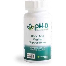 pH-D Feminine Health 붕산 좌약 질내건강 Boric Acid Vaginal Suppositories 600 mg 72 정