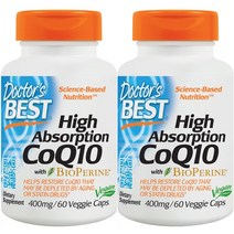 닥터스베스트 하이 앱솔션 CoQ10 400mg 베지 캡, 60개입, 2개