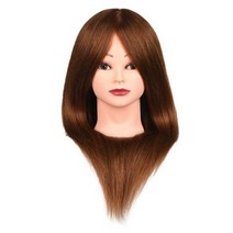 미용실 모델 연습용 컷트 헤어 초보용 카트 미용도구, 상세 페이지 참고, 10인치 갈색 및 노란색