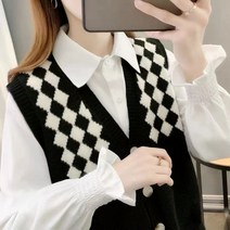 [CESS] 8323 다이아 미니앙고라 조끼 3색상