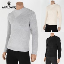 아날로이드 남자니트 울혼방 꽈배기 라운드넥 남성 겨울스웨터 ANT2202