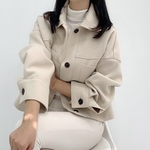 모딕트 에이포켓 울 모직 핸드메이드 캐주얼 코트 봄가을