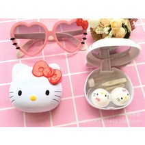 쿠로미 헬로키티 마이멜로디 동전 알약 정리함 보관함 케이스 Kawaii Sanrios Kuromi KT cat 카툰 콘택트 렌즈 귀여운 안경 액세서리 남아 여아 선물, [04] rabbit