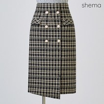 세마 버튼체크H라인니트스커트_H2W1SK8151
