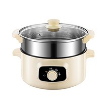 다기능 전기 밥솥 220v 가열 팬 요리 냄비 기계 전골 국수 계란 수프 찜기 미니 밥솥 냄비, 일반 증기선, 26cm 110v, 영국