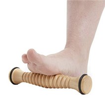 발레 발 마사지 셰이퍼 풋 롤러 나무 발 롤러 이완 감압기 솔리드, 하나, 나무 색깔