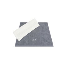 욕실 주방 러그 타올 국산 발매트 송월타월 격자 발매트 (올핀)_937EA, 진회색