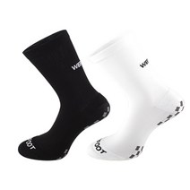 위풋 WEFOOT 사이클 크루삭스 논슬립 양말 블랙 화이트(택1), 화이트