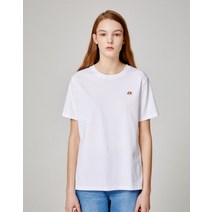 22SS [퍼피자수] 화이트 면 반팔티셔츠 HSTS2BL57WT