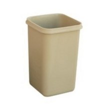 바이굿즈 뚜껑제외 정사각 종량제 휴지통 50L, 베이지, 3개