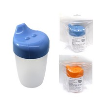 수컵 강화형 CP 외출용 물컵 하드 스파우트 아기 어린이 컵, 강아지-하늘색, 1개