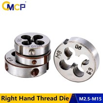 CMCP 1pc 오른손 다이 M2.5 M3 M4 M5 M6 M7 M8 M9 M10 M12 M14 M15 미터 나사 손 도구, [19] M12x1.25