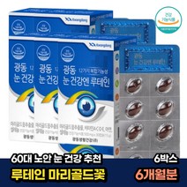 60대 노안 눈건강 영양제 루테인 마리골드꽃 비타민A 30캡슐x6박스 6개월분 청소년 수험생 30대 노인 할머니 안구건강 lutein 영양제 어린이 아이 키즈, 6개
