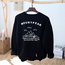 남녀공용 오버핏 맨투맨 마운트피크 커플시밀러룩