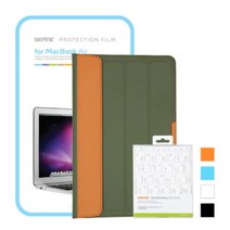 아트박스/비파인 비파인 스탠드파우치(올리브)+상하판필름+키스킨 (맥북에어11), 디자인형(블랙)