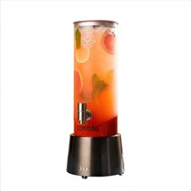 물 디스펜서 주스디스펜서 카페 내열유리통 탕비실 통, 사각 와인 대포 배럴 2 L