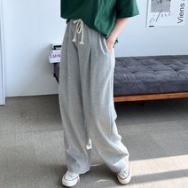 하체비만 커버 와이드팬츠 핀턱주름 트레이닝바지 / 밴딩 여성 츄리닝 봄
