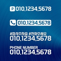 중형20cm 대형30cm 전화번호 스티커 화물차 캠핑카 카라반 Ver-01, 04메탈릭골드