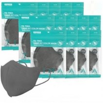 TS 티마라이트핏컬러마스크 KF-AD 그레이 5매입 x 20개씩 (총 100매), 단품, 단품, 5개