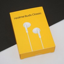 3.5MM 이어폰 오리지널 Realme Buds 클래식 이어 버드 X2 Q3 Pro GT Q2 Q 용 하프 인 내장 마이크 대형 드라이버 헤드셋, [02] WHITE