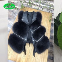 여성스런 겨울 인조폭스 퍼 조끼 베스트