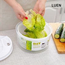 LUEN 아디피 야채 탈수기 채소 물 빼기 수동 샐러드 음식 가정 매장 업소 주방 용품 다용도, 그린