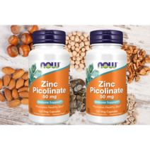 나우푸드 아연 피콜리네이트 50mg 120베지캡슐, 2개, 120정
