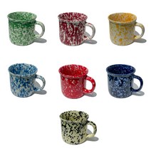 마블 도트 머그컵 도자기 머그잔 시리얼 법랑컵, 06. snow navy