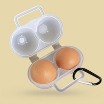 뉴 2구 계란케이스 달걀보관함 에그박스카라비너 세트 트레이 보관함 휴대용 에그케이스