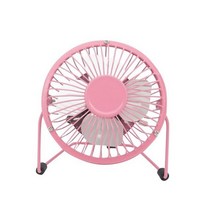 송풍구선풍기 거치대 차량용 자동차 휴대용 데스크탑 팬 USB 금속 핸드, Pink