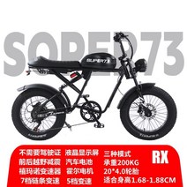 피닉스 브랜드 오프로드 차량 가변 속도 눈 자율 주행 새로운 국가 표준 super73 동일한 동력 보조 배터리 전기 자동차, 13AH, RX 모델 52ah/200-210km/업그레이드된 홀, 48V