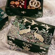 외국인결혼선물 옻칠송학자개보석함 나전칠기함