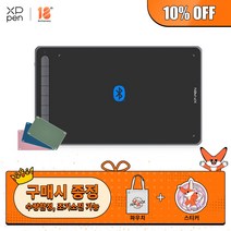 [XP-PEN] 엑스피펜 DECO LW 블루투스 무선 드로잉 펜 타블렛, 블랙 (Black), 유선
