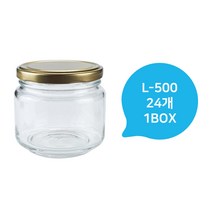 잼병 고추장병 수제청 과일청 유리병 500 24개 1BOX 실링지 수축필름, 뚜껑_블랙+실링지24+수축필름24