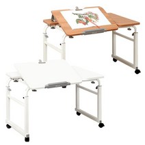 비카 멀티 컴퓨터책상 1200/이케아/드레싱테이블/높이조절/각도조절/너비조정/침대테이블, 우드 대형1200~1660mm