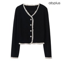 에이비플러스 ab.plus 브이넥 배색 디테일 블라우스 (LSX1MB37A)