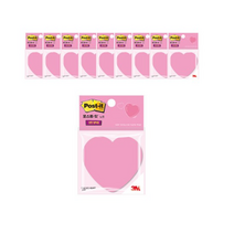 포스트잇 강한점착용 다이컷 노트 76 x 76 mm, 하트, 30개입